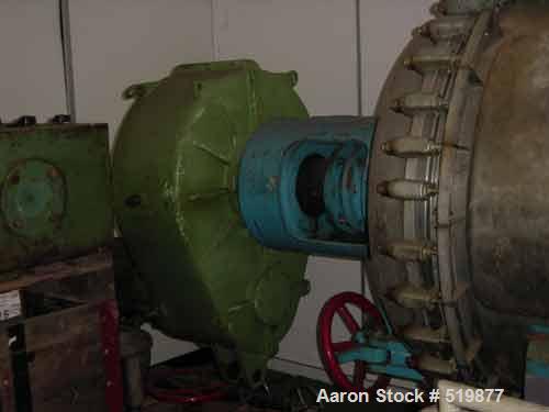 USED: Giovanola rotary vacuum dryer (2500 liter) 88.3 cu ft workingcapacity, 316 stainless steel (V4A), horizontal. 49.2" diameter x7'8" straight side (1260mm diameter x 2395mm straight side). Dished...