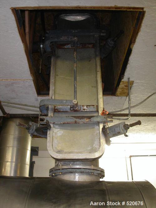 USED: Giovanola 141 cubic foot rotary vacuum dryer, stainless steel. Approximate internal dimensions 58" diameter x 125" long. Has 25 hp motor. Jacketed and rated for vacuum. Dust collector mounted o...