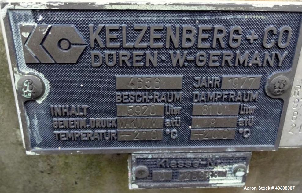 Used Keltzenberg & Company Rotary Vacuum Dryer