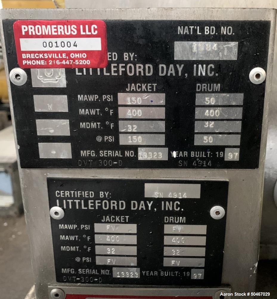 Used- Littleford Model DVT300D Rotary Vacuum Dryer