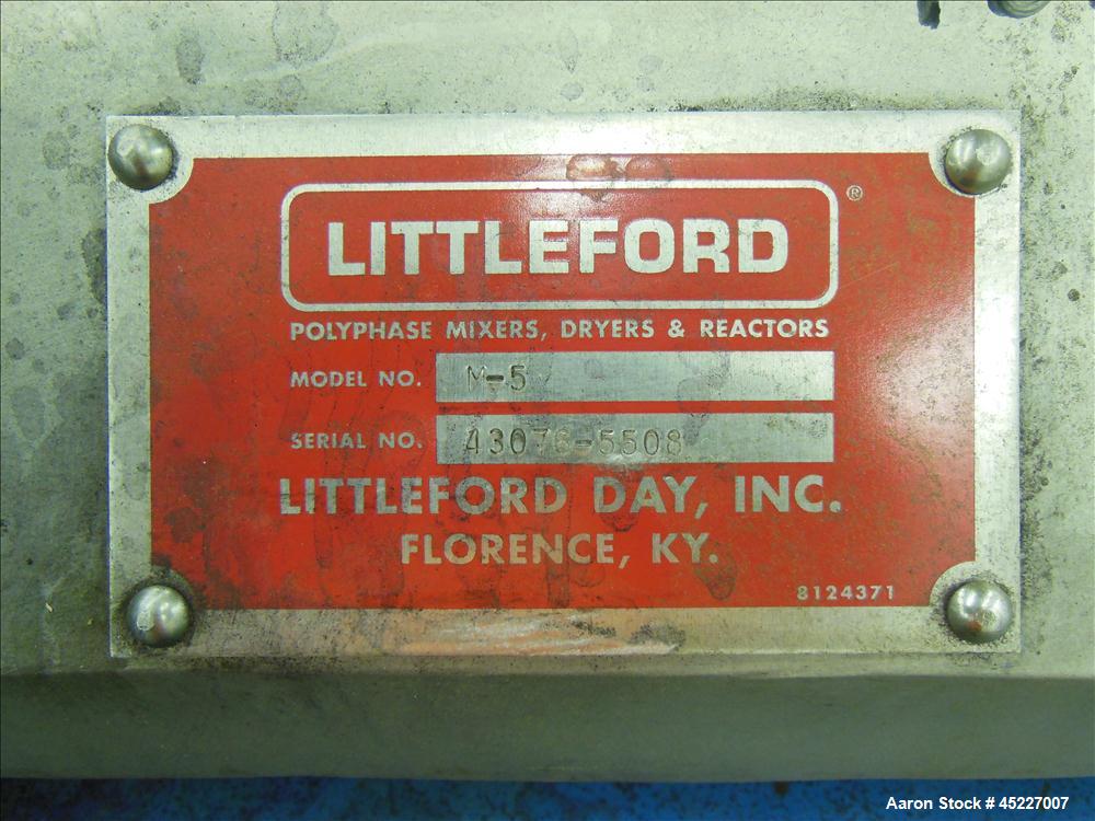 Used Stainless Steel Littleford Lab Size Polyphase Mixer, Dryer, and Reactor, M