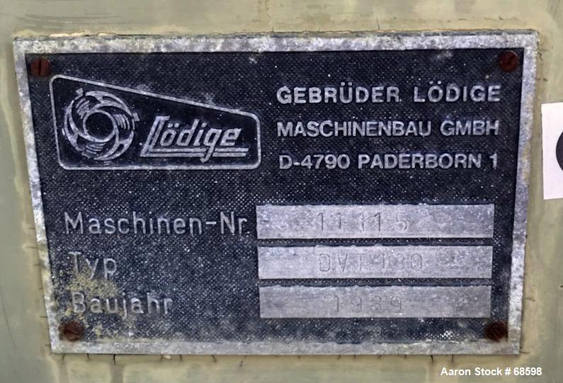 Used Lodige Plow Mixer/Reactor, Type DVT 130