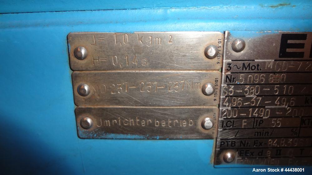 Used Lodige Druvatherm Batch Type Vacuum Paddle Dryer, Type VTA 1200