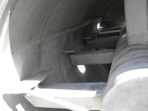 Used Paul O Abbe Rota-Blade Vacuum Dryer, Model Size RBM, 8.1 cubic feet working capacity, 13.5 total, 304 stainless steel. 24" Diameter x 61-1/4" long retractable horizontal chamber rated full vacuu...