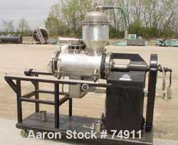 USED: Paul O Abbe lab size Rotablade vacuum dryer, model RD. 1.1 cu ft working capacity (1.9 total). 316 stainless steel. 12-1/4" diameter x 31-5/8" long horizontal chamber rated FV, 304 stainless st...