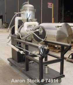 USED: Paul O Abbe lab size Rotablade vacuum dryer, model RD. 1.1 cu ft working capacity (1.9 total). 316 stainless steel. 12-1/4" diameter x 31-5/8" long horizontal chamber rated FV, 304 stainless st...