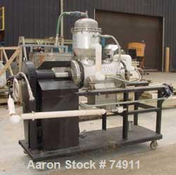 USED: Paul O Abbe lab size Rotablade vacuum dryer, model RD. 1.1 cu ft working capacity (1.9 total). 316 stainless steel. 12-1/4" diameter x 31-5/8" long horizontal chamber rated FV, 304 stainless st...