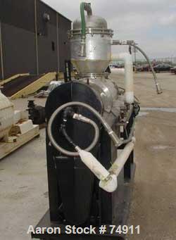USED: Paul O Abbe lab size Rotablade vacuum dryer, model RD. 1.1 cu ft working capacity (1.9 total). 316 stainless steel. 12-1/4" diameter x 31-5/8" long horizontal chamber rated FV, 304 stainless st...