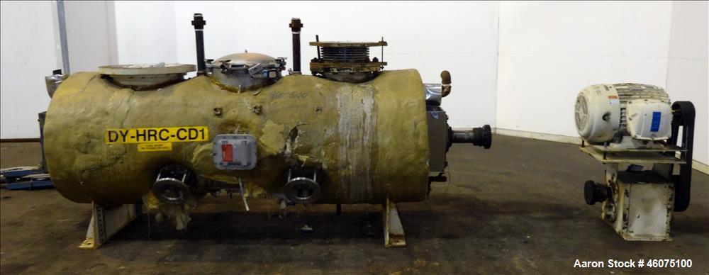Used Processall Rotary Vacuum Dryer Plow Mixer, Model 1200