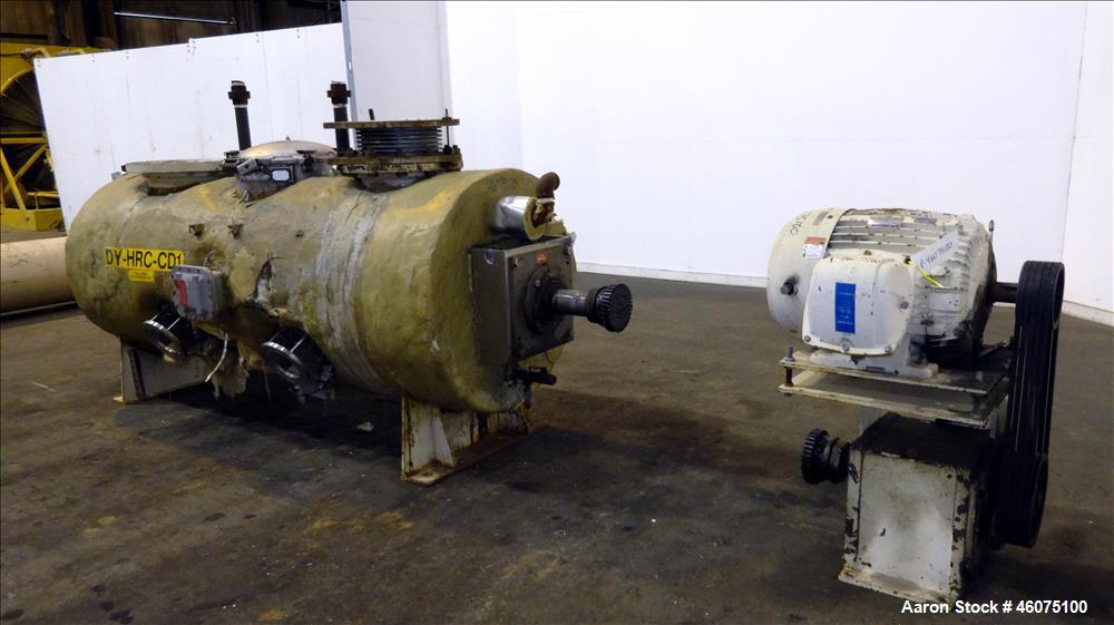 Used Processall Rotary Vacuum Dryer Plow Mixer, Model 1200