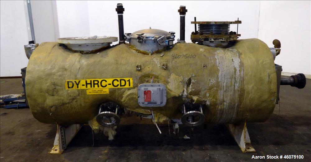 Used Processall Rotary Vacuum Dryer Plow Mixer, Model 1200