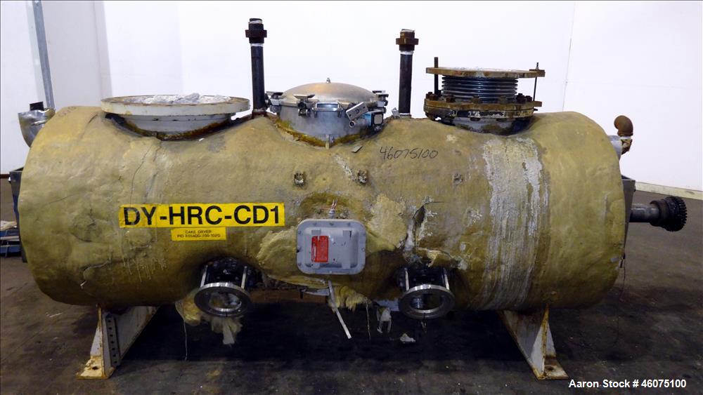 Used Processall Rotary Vacuum Dryer Plow Mixer, Model 1200