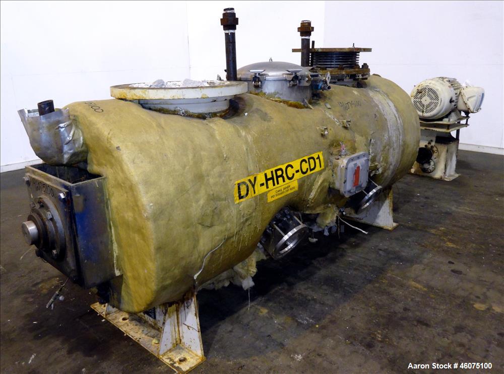 Used Processall Rotary Vacuum Dryer Plow Mixer, Model 1200