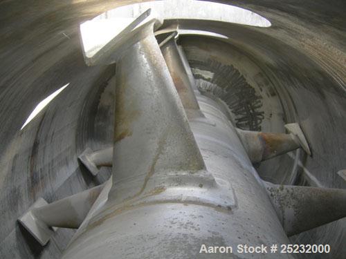 Used Buss Rotary Vacuum Dryer, Type S6300, 316 Stainless Steel Product Contact Area. 304 stainless channel jacket. 293 cubic feet (8300 liter) total capacity, 211 cubic feet (6300 liter) working capa...