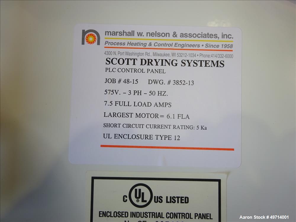 Unused- Scott Equipment Company Indirect Batch Vacuum Dryer