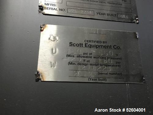 Used-Scott Indirect / Vacuum Paddle Dryer