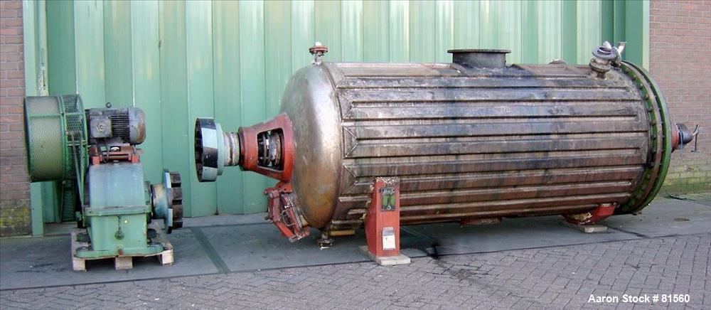 Used- Vevey Rotary Vacuum Dryer, 75 Cubic Feet Working Capacity.