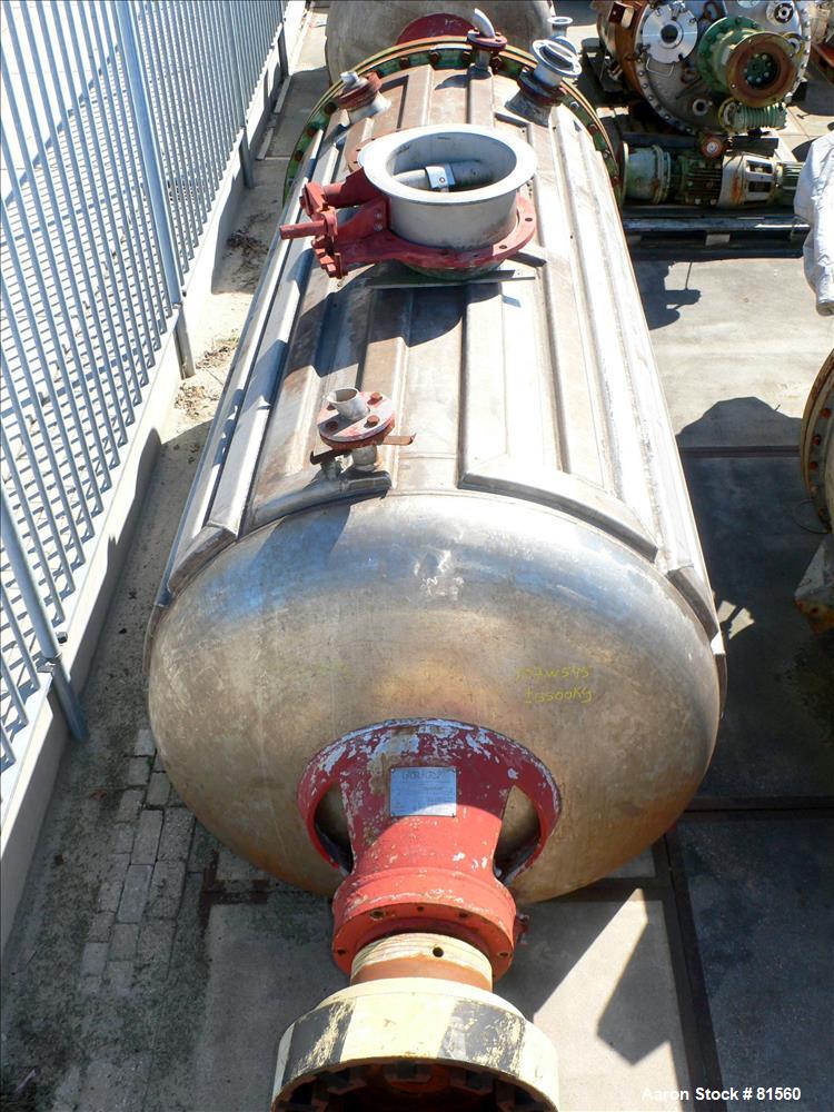 Used- Vevey Rotary Vacuum Dryer, 75 Cubic Feet Working Capacity.