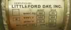 Used Littleford Lab Size Polyphase Mixer, Dryer, Reactor, Model M-5. 316L stainless steel, 0.11 cubic feet working capacity (0.18 total). Horizontal chamber approximate 7.5