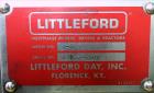 Used Littleford Lab Size Polyphase Mixer, Dryer, Reactor, Model M-5. 316L stainless steel, 0.11 cubic feet working capacity (0.18 total). Horizontal chamber approximate 7.5