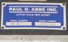 USED: Paul O Abbe lab size Rotablade vacuum dryer, model RD. 1.1 cu ft working capacity (1.9 total). 316 stainless steel. 12-1/4