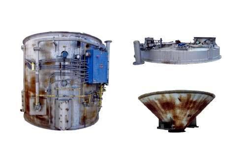 Used Stelter and Brinck Spray Dryer / Roaster. Direct fired air heater. Maximum temperature of 2,400 degrees F. 7 gauge CRs with structural stiffeners. Shell features a burner peep sight, reinforced ...