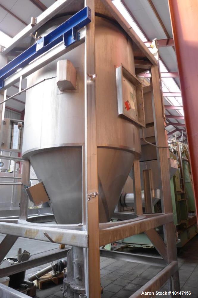 Used- APV Anhydro Spray Dryer, type CF-100 SE. Material of construction is stainless steel. 52" (1580 mm) dia drying tower, ...