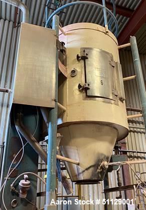 Used- APV Crepaco Spray Dryer Maximum Heating capacity of 240,000 btu per hour.