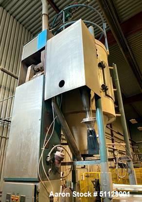 Used- APV Crepaco Spray Dryer Maximum Heating capacity of 240,000 btu per hour.