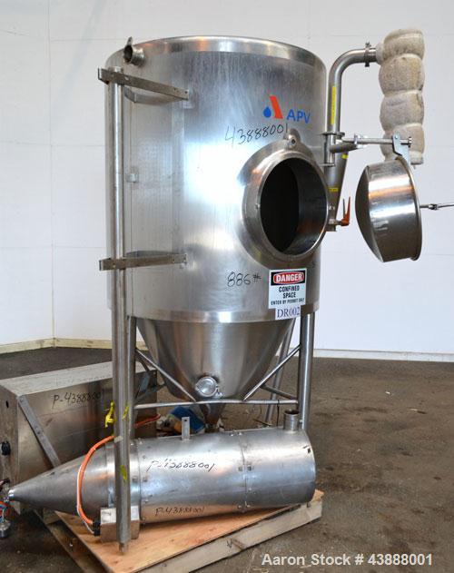 Used APV Nordic Andhydro Pilot Spray Dryer, Type PSD-52 Basic Plant, 316 Stainless Steel. Nozzle type atomizer. Dryer 39" diameter x 30" straight side x 32" cone. Approximate capacities: Water Evapor...