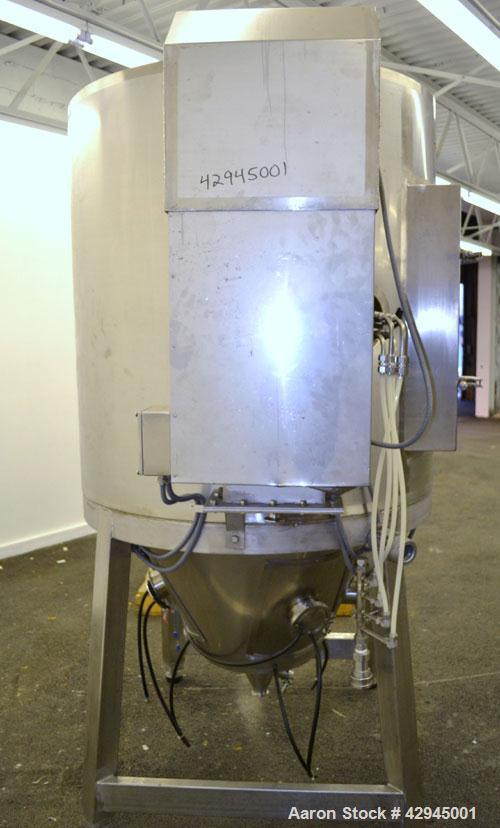 Used APV Anhydro Electrically Heated Pilot Spray Drying Plant, Model PSD 52, 316 Stainless Steel. Heat consumption at 350 degrees C. is 12 kw. 39.3" Diameter chamber, side access door. Water evaporat...