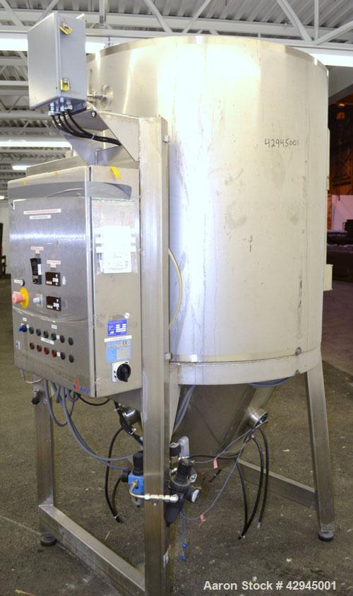 Used APV Anhydro Electrically Heated Pilot Spray Drying Plant, Model PSD 52, 316 Stainless Steel. Heat consumption at 350 degrees C. is 12 kw. 39.3" Diameter chamber, side access door. Water evaporat...