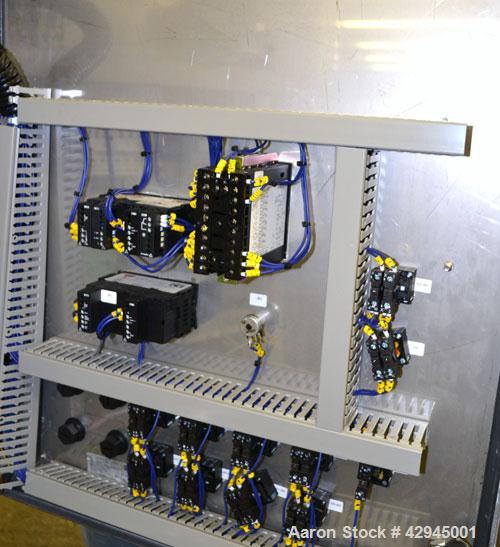 Used APV Anhydro Electrically Heated Pilot Spray Drying Plant, Model PSD 52, 316 Stainless Steel. Heat consumption at 350 degrees C. is 12 kw. 39.3" Diameter chamber, side access door. Water evaporat...
