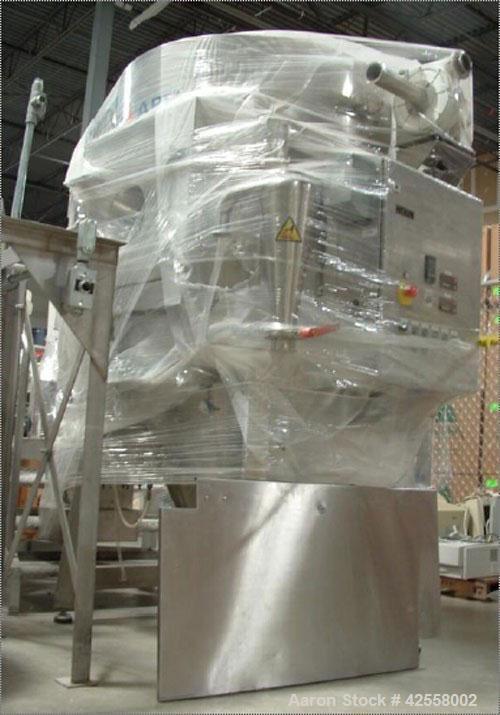 Used APV Mini Spray Dryer with cyclone separator and dust collector. Supply: 3 x 230 + PE V 50 hz. Max Load: 46 A .Max Single Load: 30.12 A.