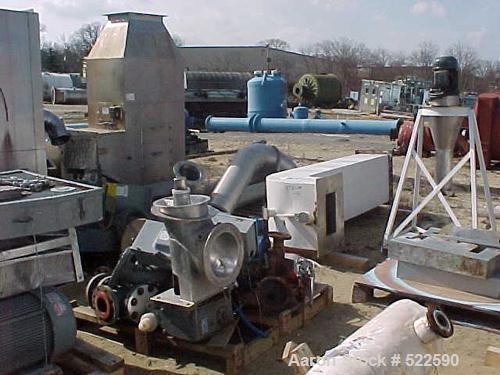 USED: APV Anhydro spray dryer, stainless steel. Dryer measures 10'0" diameter x 10'6" straight side. Dryer includes a rotary atomizer and dust collector.