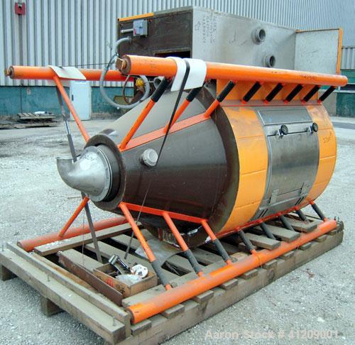 Used APV Anhydro Electrically Heated “Compact” Spray Dryer, 316 stainless steel . 49" diameter x 36" straight side x 43"coned bottom. Side access door. Evaporation rate at inlet/outlet temperatures 5...