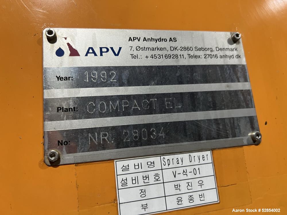 Anhydro APV Compact EL MicroSpray Spray Dryer, Stainless steel.