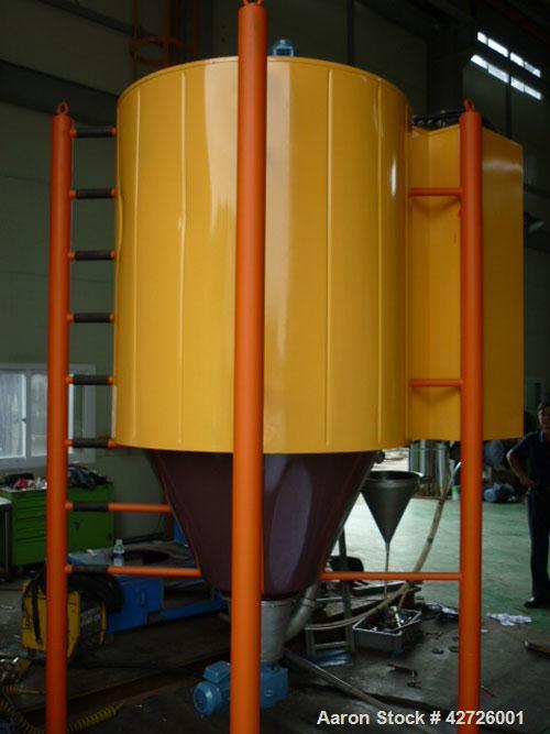 Used APV Anhydro Electrically Heated “Compact” Spray Dryer, 316 Stainless Steel. Heat consumption at 300 deg.c. is 42 kw. 49" Diameter chamber, side access door. Evaporation rate at inlet/outlet temp...