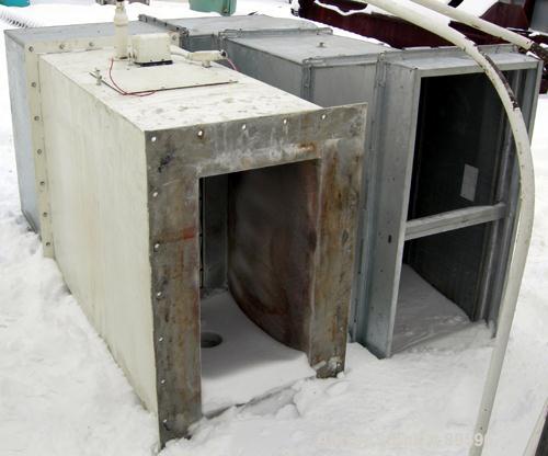 Used Anhydro Gas Heated Spray Dryer, Size Number 5/6, Type III-AK, 304 Stainless Steel. Approximate 9' diameter x 13' straight side x 9' coned bottom chamber. Inlet air temp 662 deg F, outlet air tem...