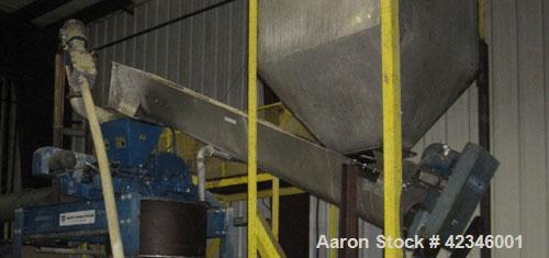 Used Anhydro Electrically Heated Spray Dryer, Type Lab S1, 316 Stainless Steel. Evaporation rate at inlet/outlet temperatures 570/195 deg.f., 15 pounds an hour. Chamber 39" diameter x 28" straight si...