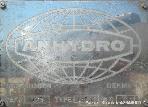 Used- Anhydro Electrically Heated Spray Dryer, Type Lab S1, 316 Stainless Steel. Evaporation rate at inlet/outlet temperatur...