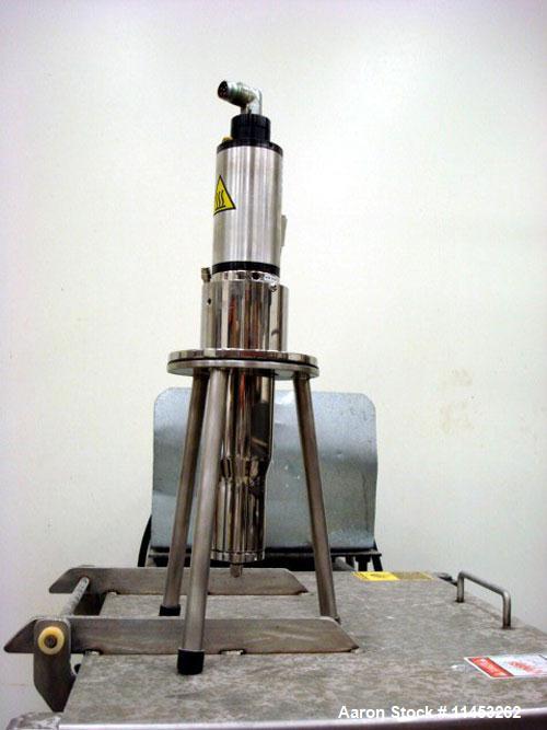 Used Anhydro MicraSpray Model MS 400 Spray Dryer System, Stainless Steel. Max, inlet temperature: 325 DEG. C (617 DEF F), Max. Water Evaporation 37 KG/H (81 LBS/HR). Includes feed pump, feed tank, wa...