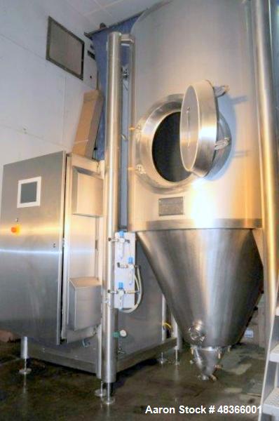 Used Anhydro MicraSpray, Model MS 400 Spray Dryer System, Stainless Steel. Max, inlet temperature: 325 deg. C (617 DEF F), Max. Water evaporation 37 KG/H (81 LBS/HR). Includes feed pump, feed tank, w...