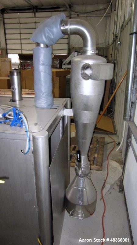 Used Anhydro MicraSpray, Model MS 400 Spray Dryer System, Stainless Steel. Max, inlet temperature: 325 deg. C (617 DEF F), Max. Water evaporation 37 KG/H (81 LBS/HR). Includes feed pump, feed tank, w...
