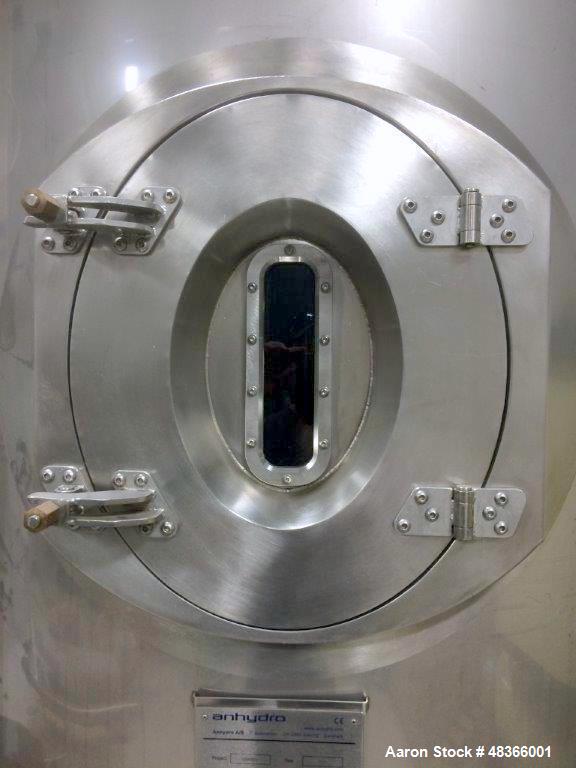 Used Anhydro MicraSpray, Model MS 400 Spray Dryer System, Stainless Steel. Max, inlet temperature: 325 deg. C (617 DEF F), Max. Water evaporation 37 KG/H (81 LBS/HR). Includes feed pump, feed tank, w...