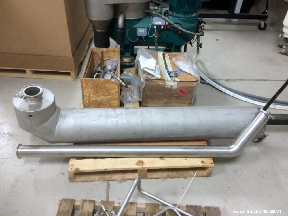 Used Anhydro MicraSpray, Model MS 400 Spray Dryer System, Stainless Steel. Max, inlet temperature: 325 deg. C (617 DEF F), Max. Water evaporation 37 KG/H (81 LBS/HR). Includes feed pump, feed tank, w...