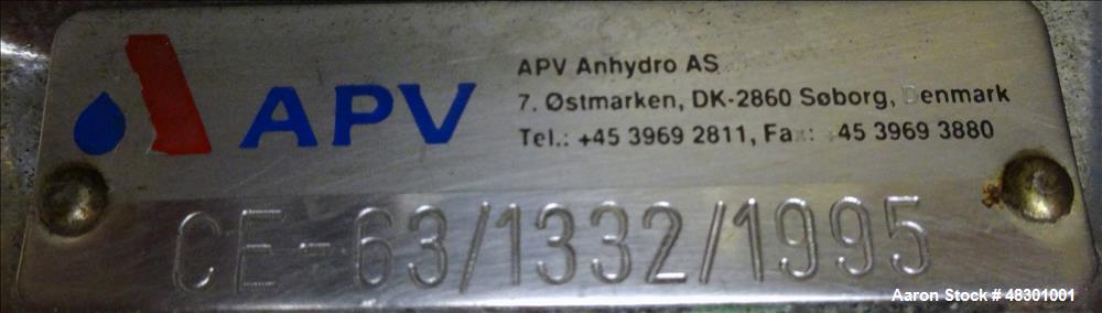 Used APV Anhydro Electrically Heated Lab Spray Dryer, Model Lab S1, Stainless S