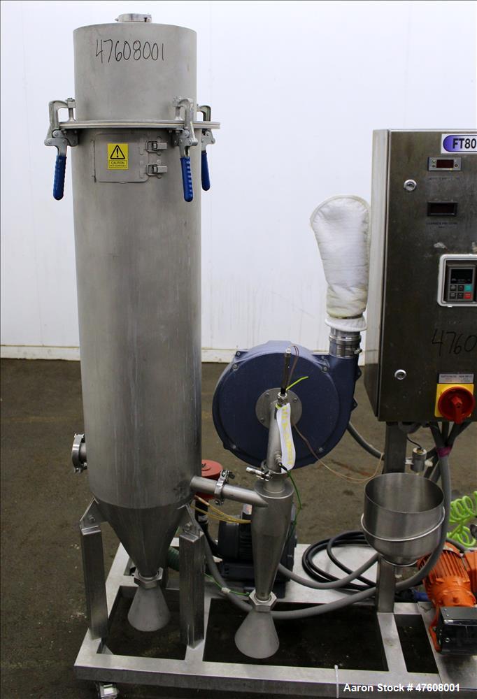 Used Armfield Tall Form Spray Dryer, Model FT80-G, 316 Stainless Steel.