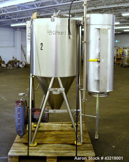 Used Bowen Engineering Electrically Heated Laboratory Spray Dryer, Model BLSA, 316 Stainless Steel. 30” Diameter x 28-1/2" straight side x 31" coned bottom. Type AT-4 atomizer, approximate evaporatio...