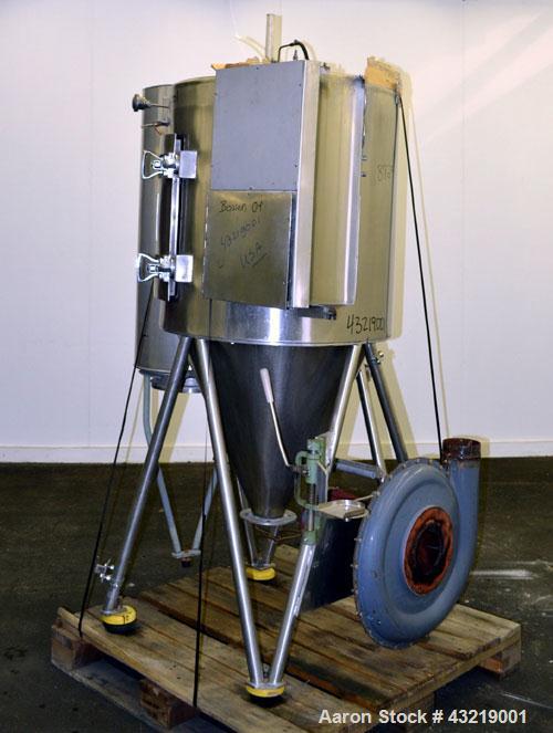 Used- Bowen Engineering Electrically Heated Laboratory Spray Dryer, Model BLSA, 316 Stainless Steel. 30” Diameter x 28-1/2" ...